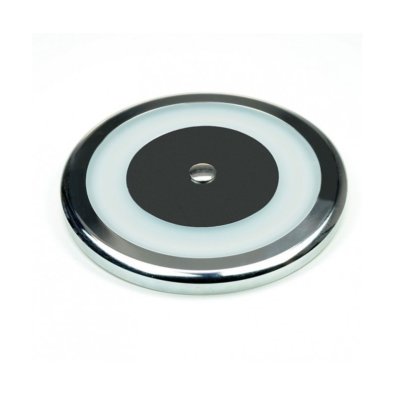 David LED-Aufbauleuchte 42er SMD mit Dimmschalter, Edelstahl