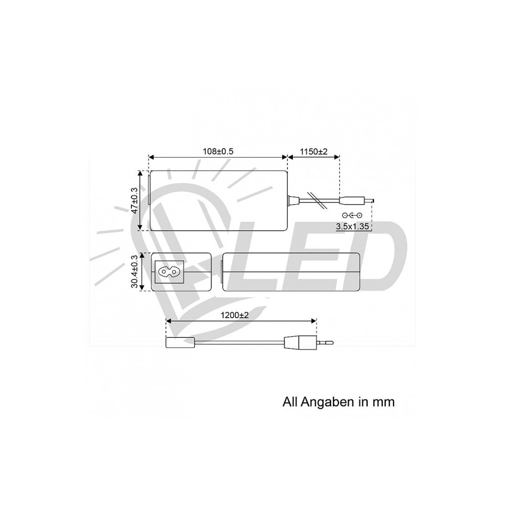 David LED Lichtleiste 50 cm mit Magnethalterung u. Bewegungsmelder- 12 V / 230 V