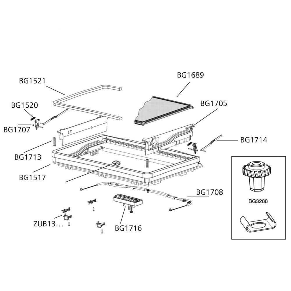 Dometic Außenrahmen ohne Zwangsbelüftung Midi Heki Style/FL Kurbel (4460000342)