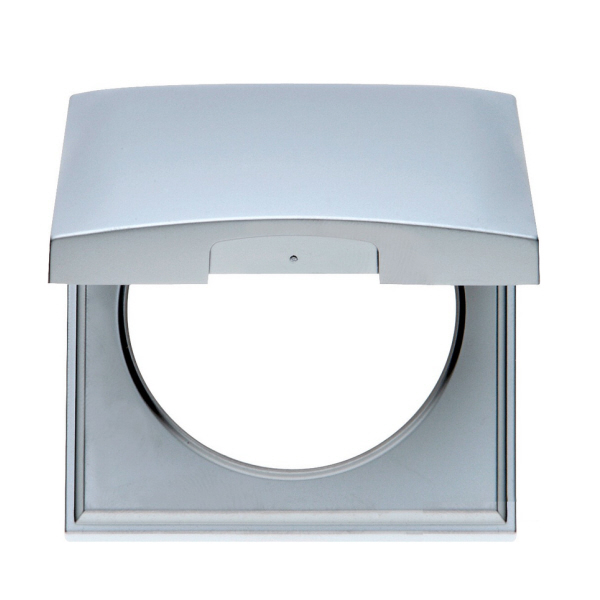 Berker Integro Flow Rahmen mit Klappdeckel, grau