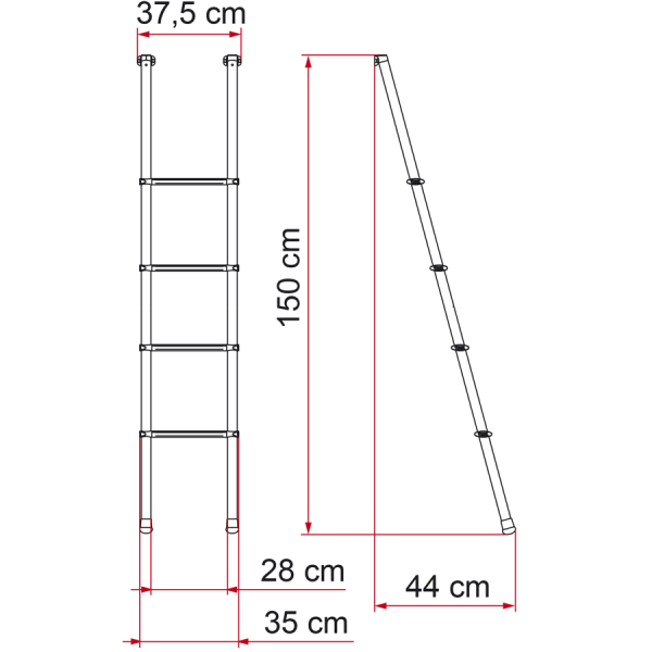 Fiamma Alu Leiter DeLuxe 4B