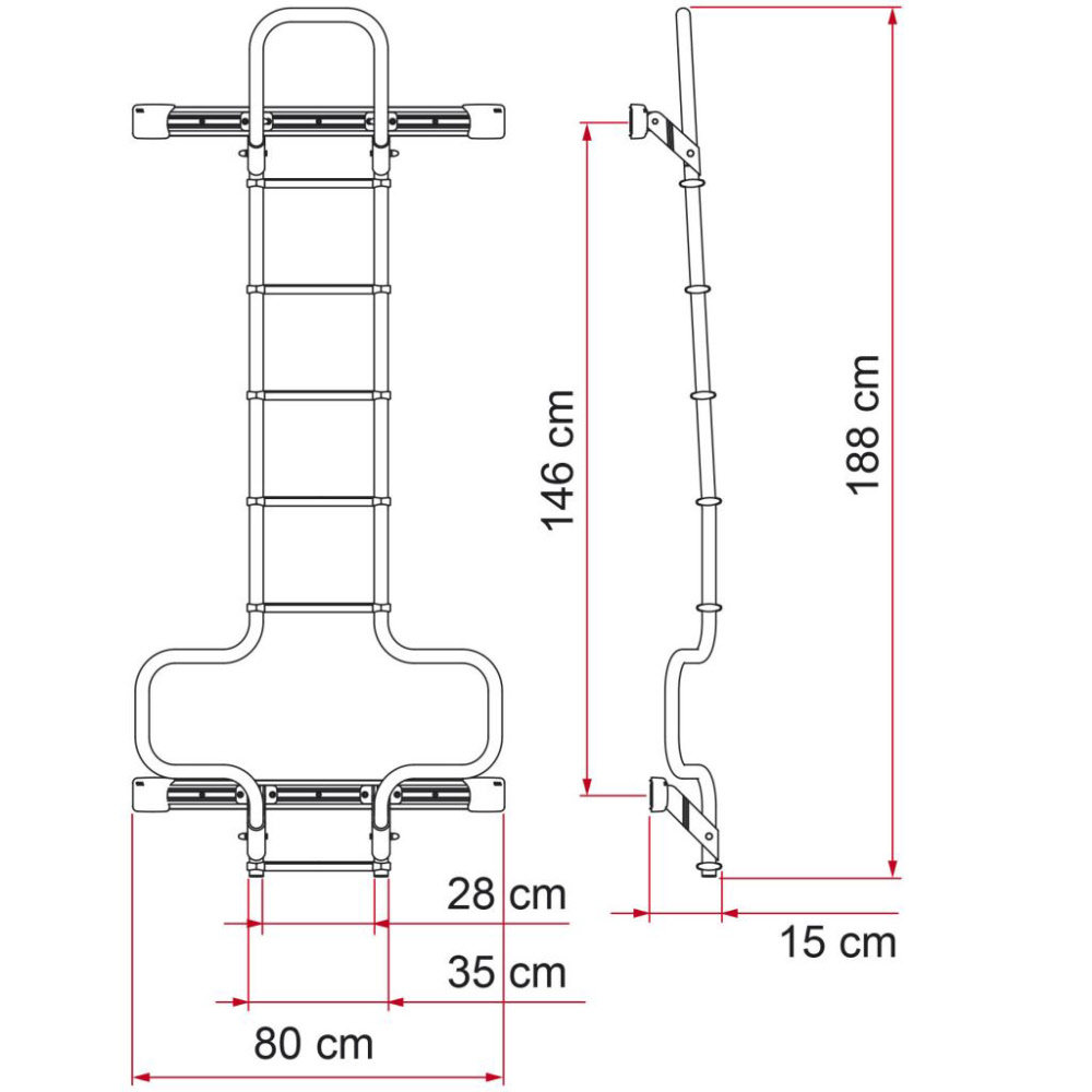 Fiamma Heckleiter Deluxe DJ Ducato, ab 2006
