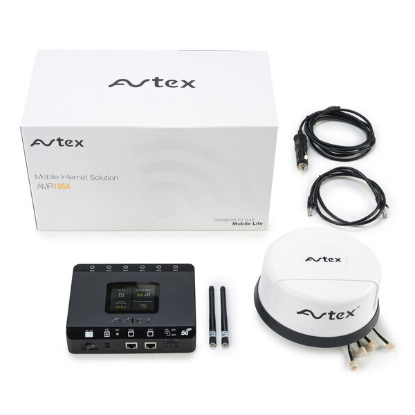 Avtex Router mit 5G Antenne weiß