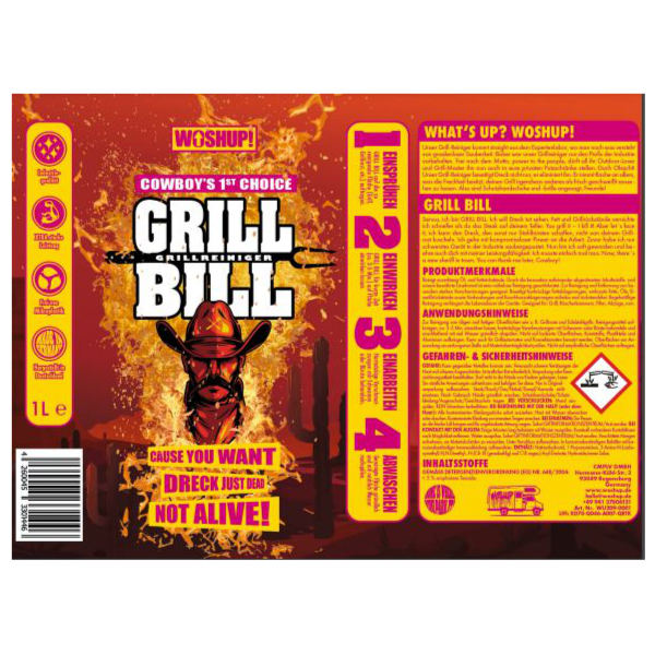 Woshup! Grill Bill Grillreiniger, 1 Liter