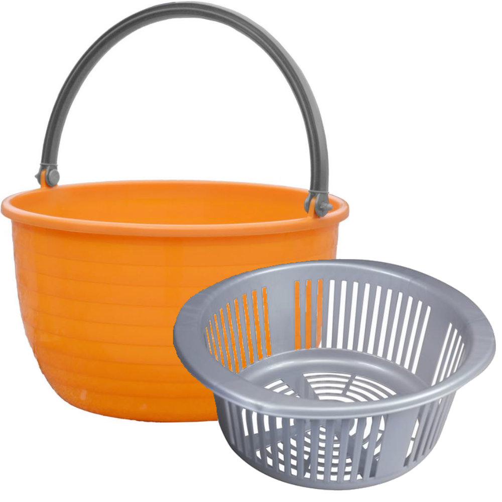 Brunner Mehrzweckeimer Vinis orange 15 Ltr. inkl. Einsatz - Komplettset