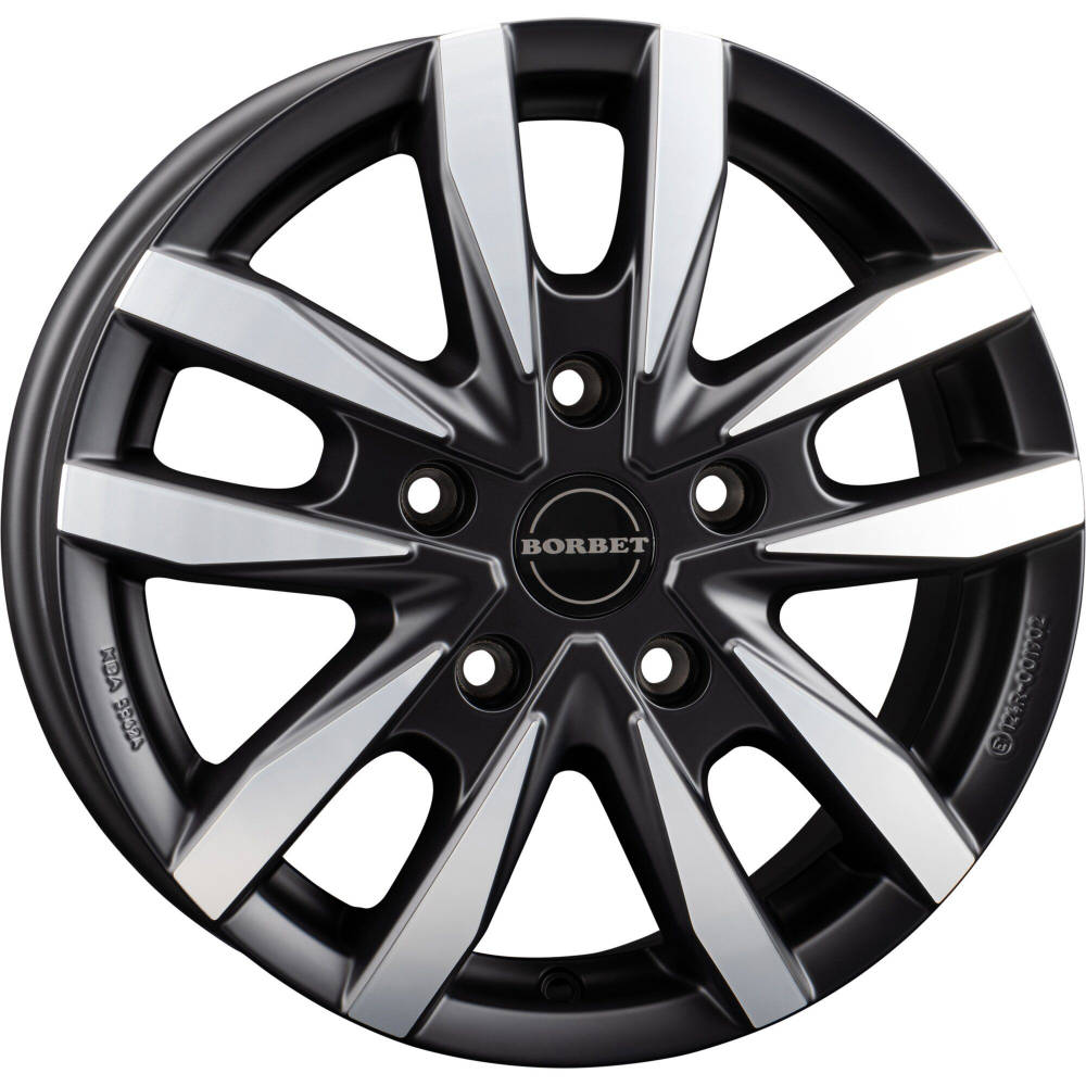 Borbet Alufelge CW5, Ducato, black polished matt