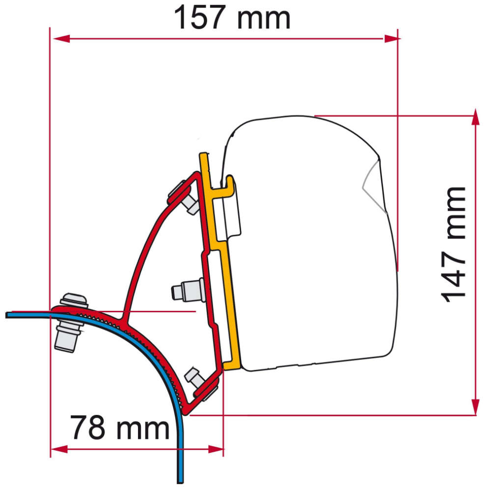 Fiamma Kit für F43 - VW T5/T6 Aufstelldach