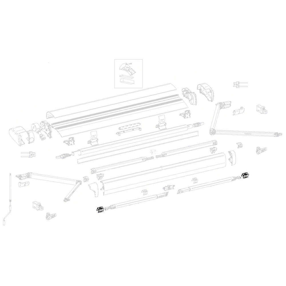Thule Stützfuß-Befestigung-Satz Front für Omnistor 6300 (Nr. 1500603343)