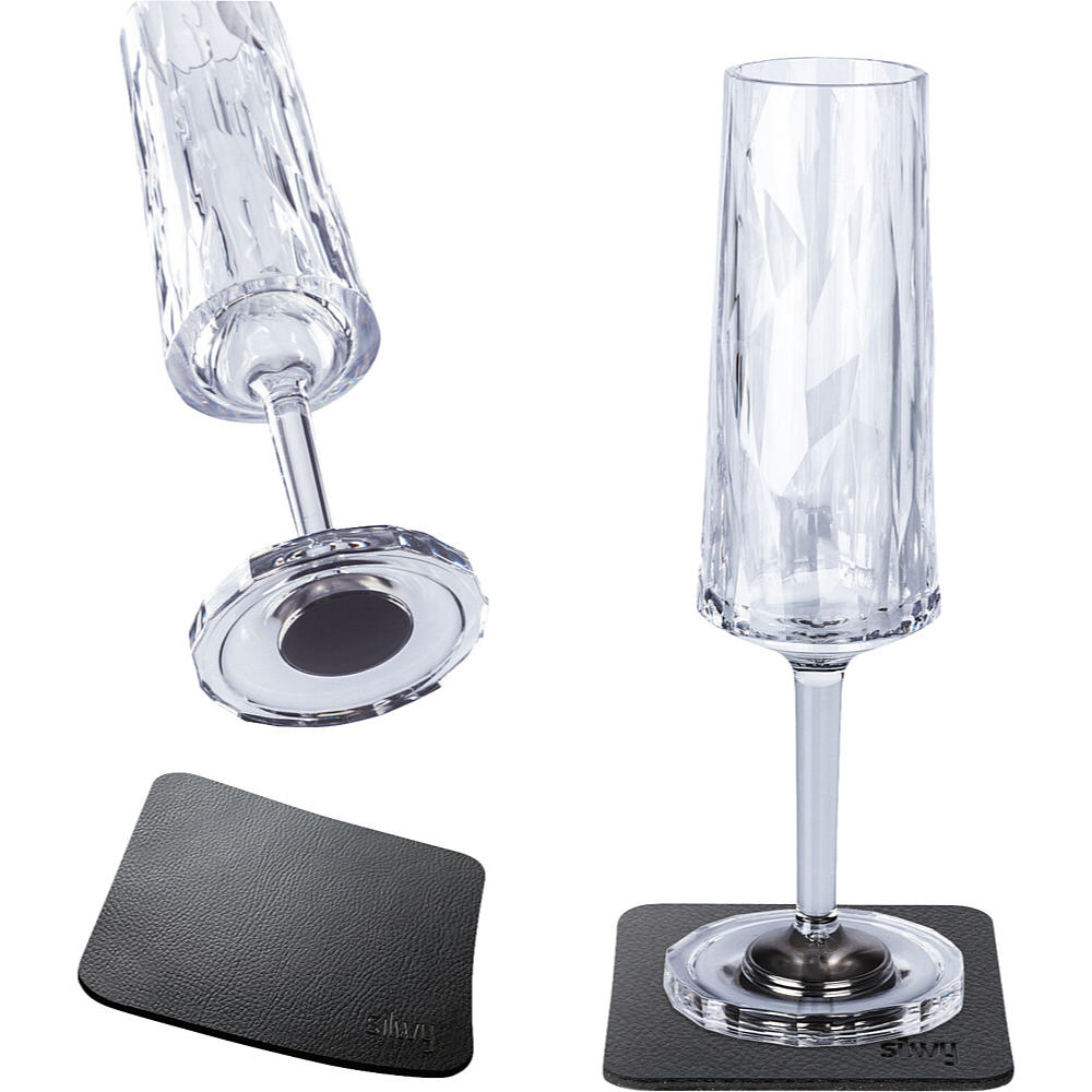 Silwy Magnet-Kunststoffgläser Sekt 150 ml, 2er-Set