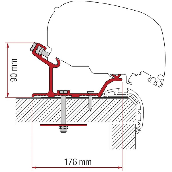 Fiamma Adapter passend für F65 / F80 für Carthago Malibu 490 cm