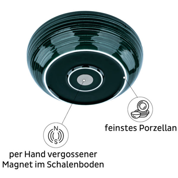 Silwy Porzellan Magnet-Food-Bowl, waldgrün