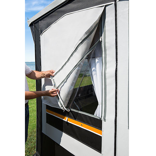 DWT Windstop-Verschluss Außenklappen Vorder- u. Seitenwand Atelier Chalet