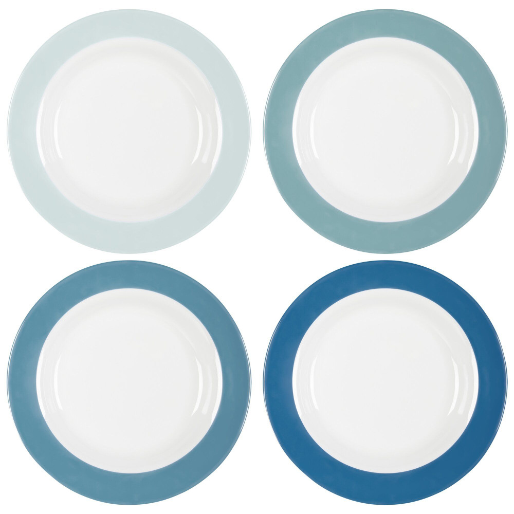 Gimex Suppenteller Colour Line 4-teilig, blau