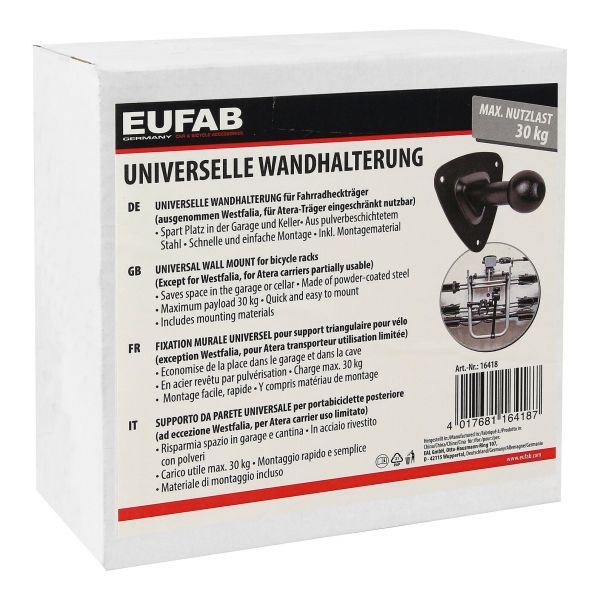 Eufab Wandhalterung lang für Fahrradträger