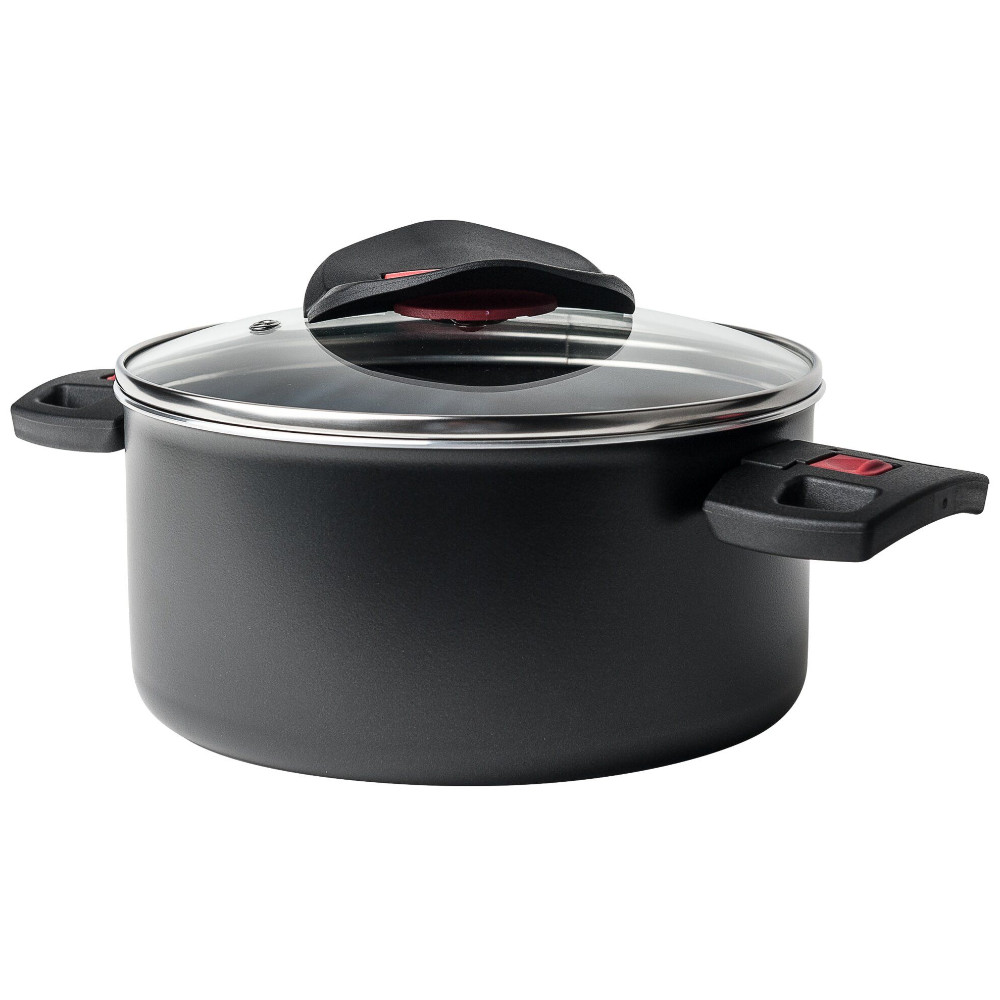 Ballarini Click & Cook Kochtopf mit Glasdeckel