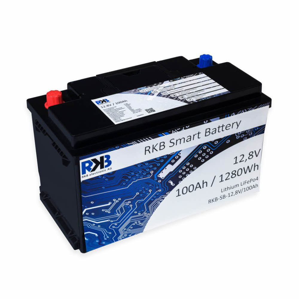 RKB LiFePO4 Lithium Bordbatterie Smart, 100 Ah