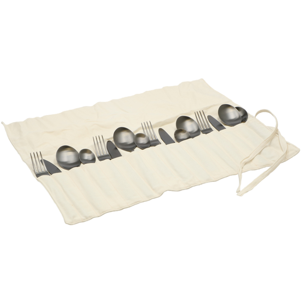 Travellife Besteckset Altea Edelstahl 16-teilig, black