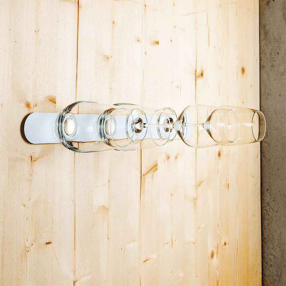 Silwy Metall-Leiste 25 cm White für Magnetgläser, Pins und Haken