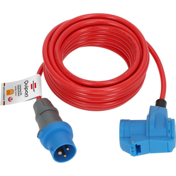 Quipon Verlängerungskabel REACH BQ 10 m 3 x 2,5 Stecker CEE Winkelkupplung CEE