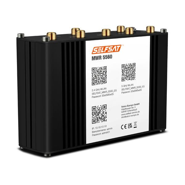 Selfsat WELAN Router MWR 5560 eSIM 5G Cat 19 incl. SATCO 5G Antenne