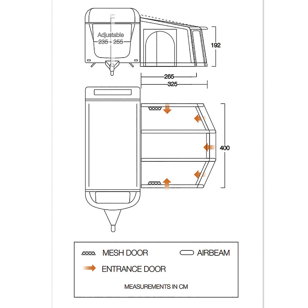 Vango Teilzelt Tuscany Air 400 Elements ProShield