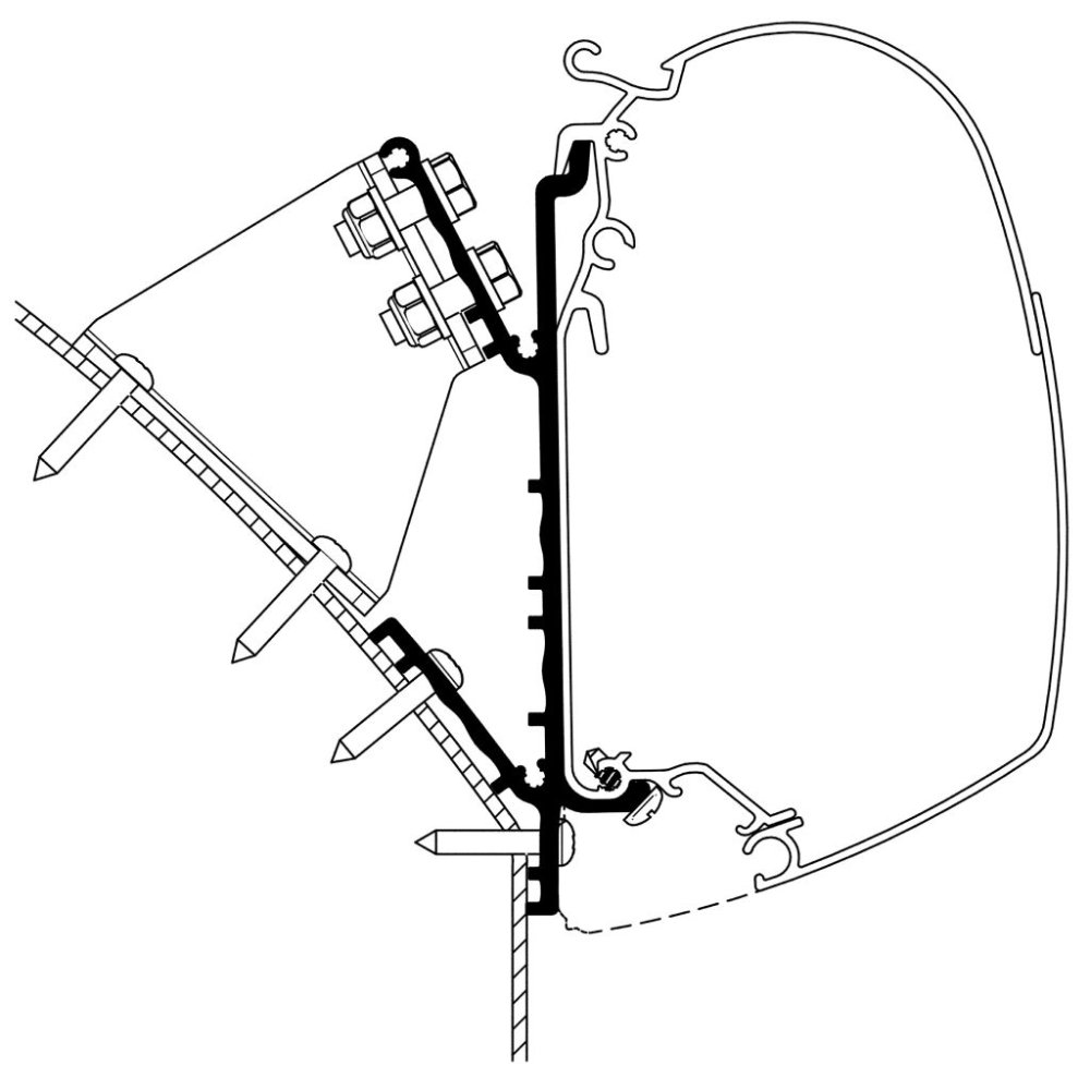 Thule Wandadapter Knaus Deseo 2019, Länge 3,5 m, Serie 5200