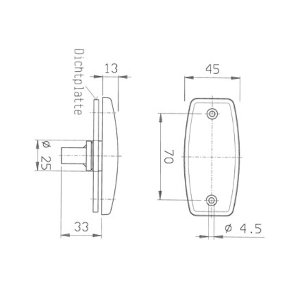 Jokon Begrenzungsleuchte PLR 1006 weiß