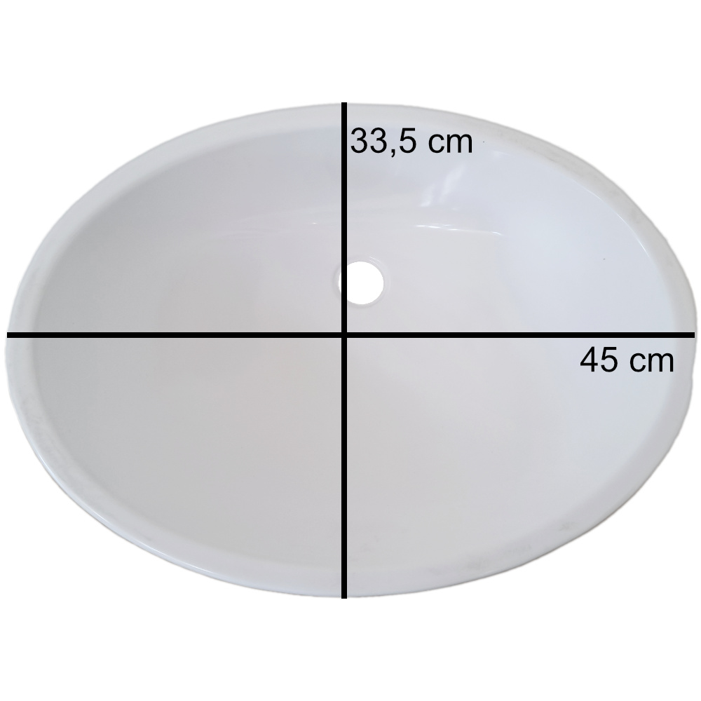 Hobby Waschbecken weiß 450 x 335 mm