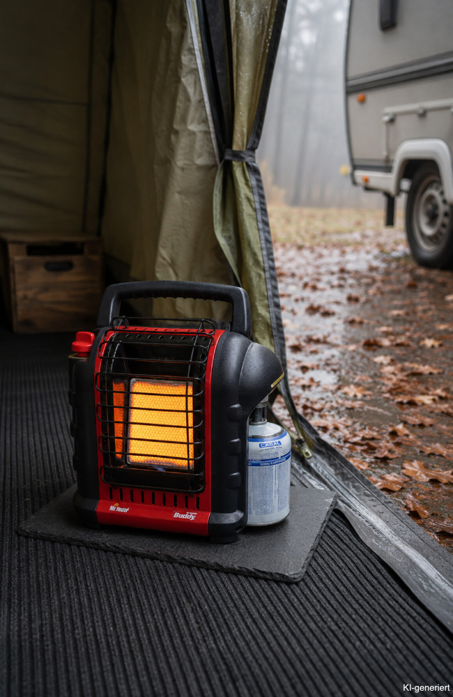 Heizen mit Gaskartusche Buddy Heater