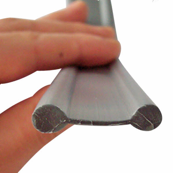 PVC-Doppelkeder silber, 7 mm