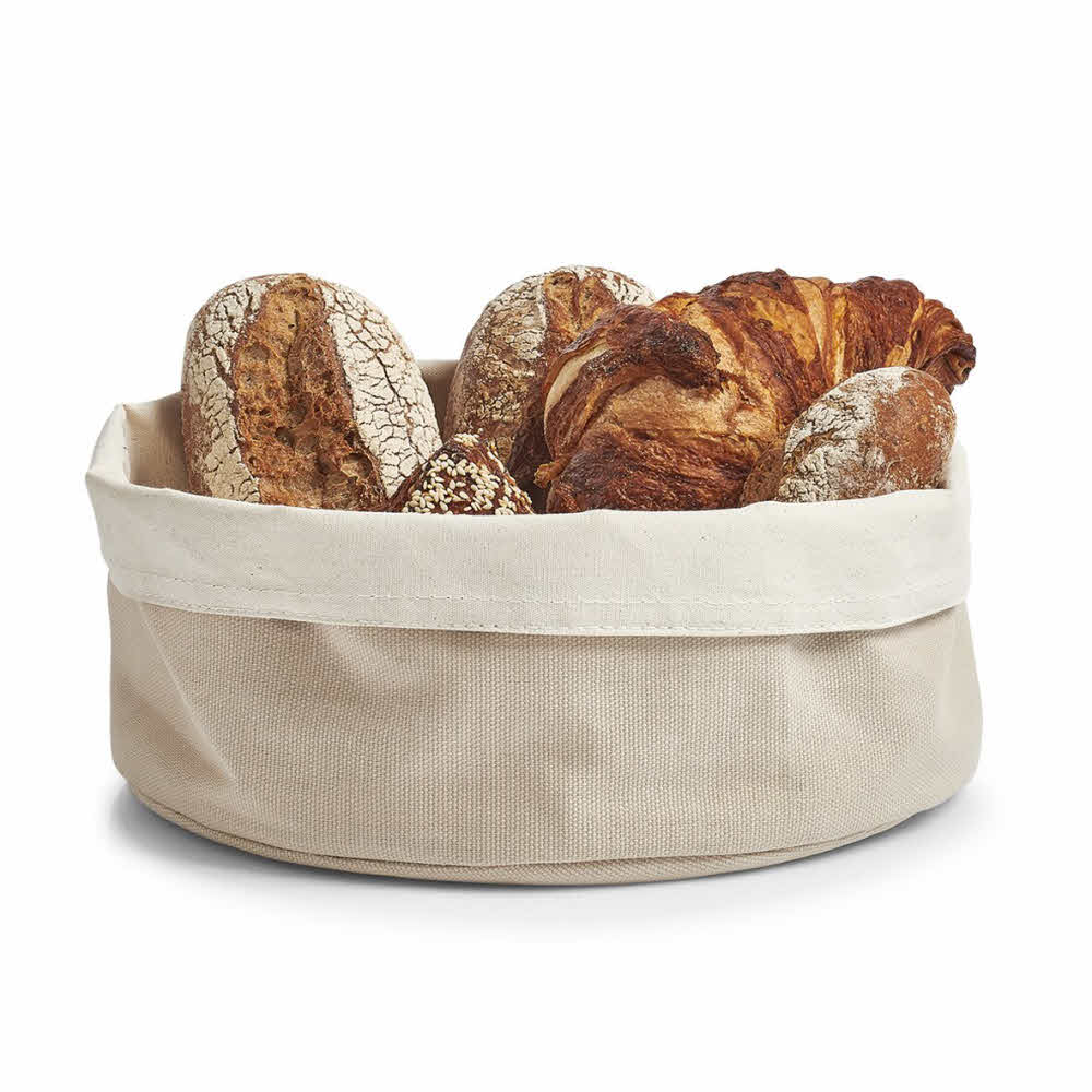 Zeller Brotbeutel 13 x 25 cm, beige/cremeweiß