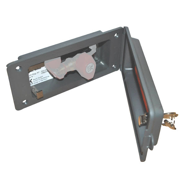 Reich Gehäuse für Versorgungsklappe 216 x 94 mm, mit Schloß (Nr. 773510)