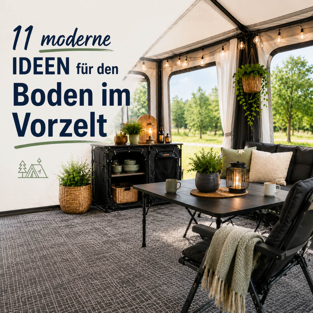 Boden im Vorzelt: 11 moderne Ideen für den perfekten Vorzeltboden