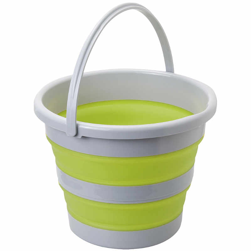 Brunner Falteimer Drum Fold-Away 10 Liter, grün-grau