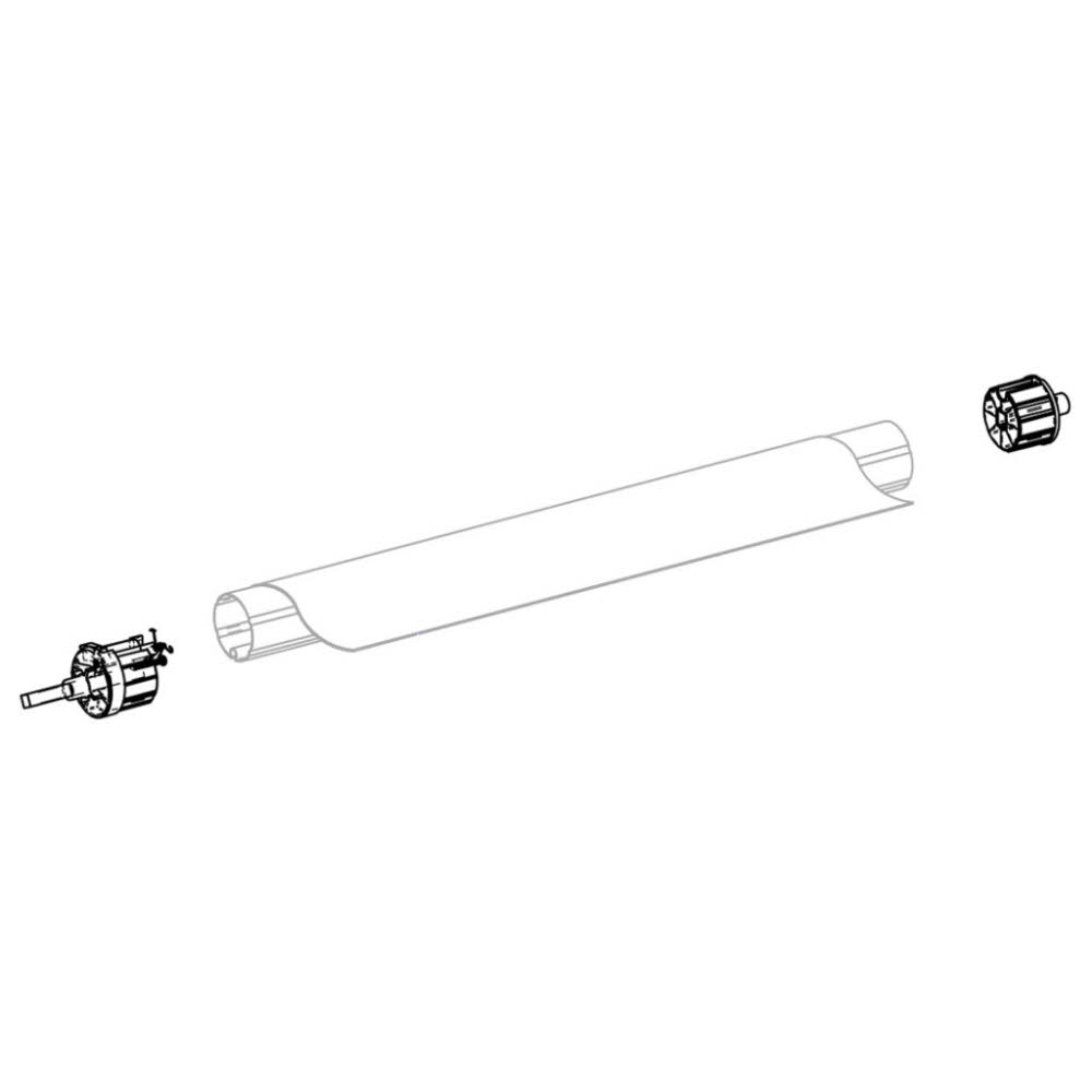 Tuchrollenendkappen Omnistor 8000 Satz links und rechts