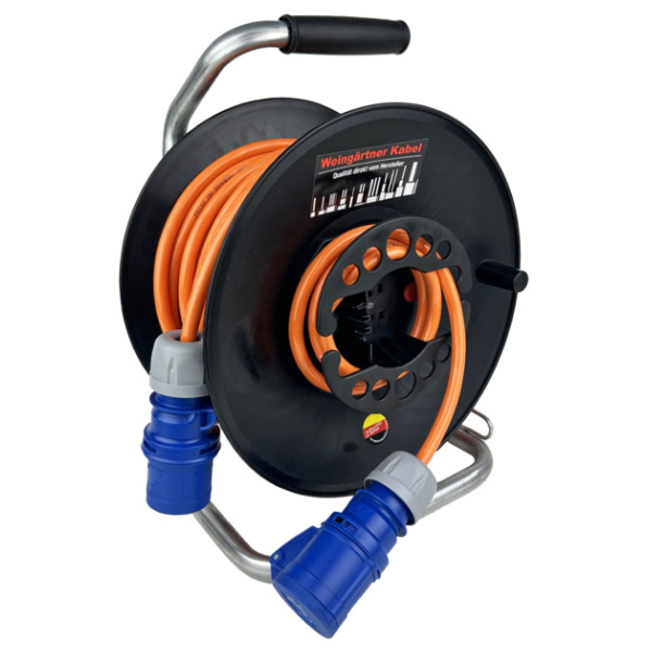 Weingärtner Kabeltrommel CEE 3-polig, 230 V, 25 m, orange