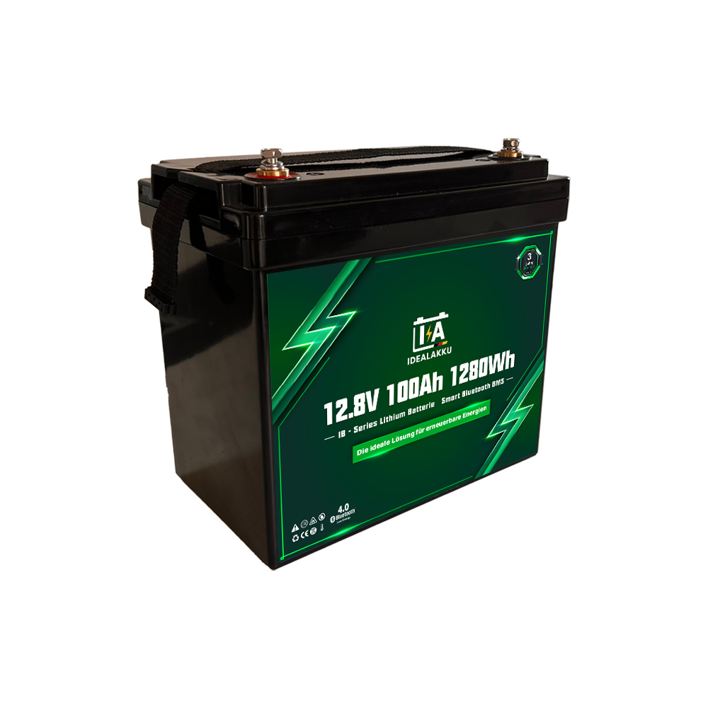 IDEALAKKU LiFePO4 Batterie 100 Ah, IB-12-100-MINI