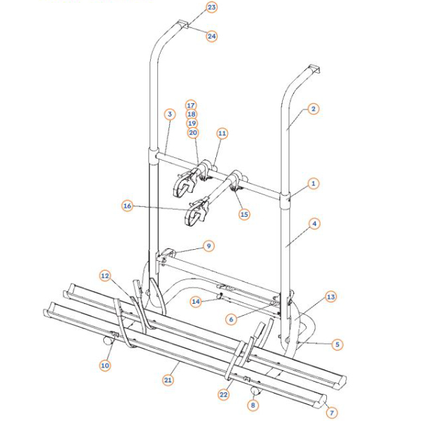 Quipon Drehlager mit Schraube zu Multitalent Tele und Bike Rack, schwarz