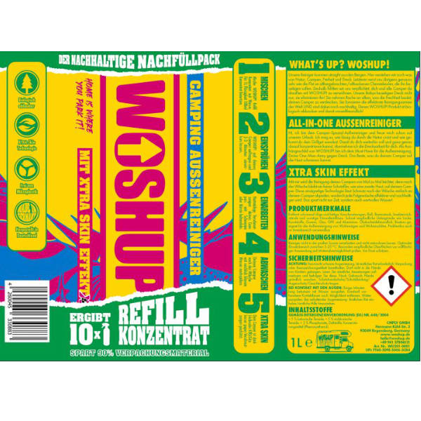 Woshup! Camping Cleaner Refill Konzentrat, 1 Liter
