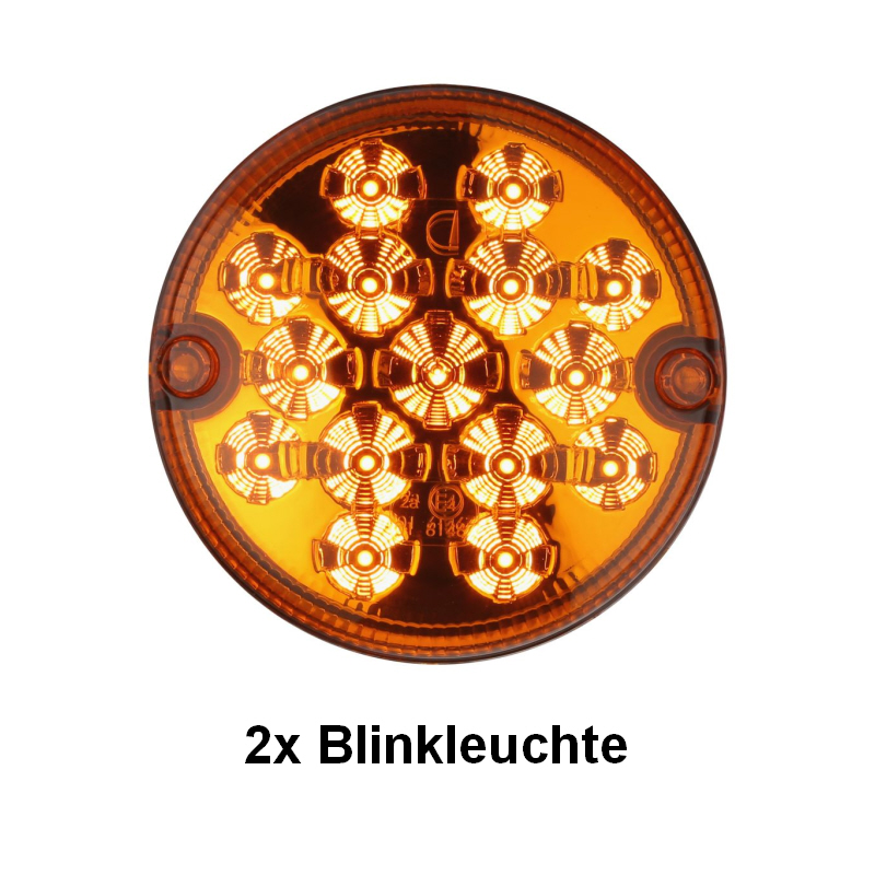 Dimatec LED Heckleuchten Ersatz Kit - 6 Leuchten, Durchmesser 95 mm