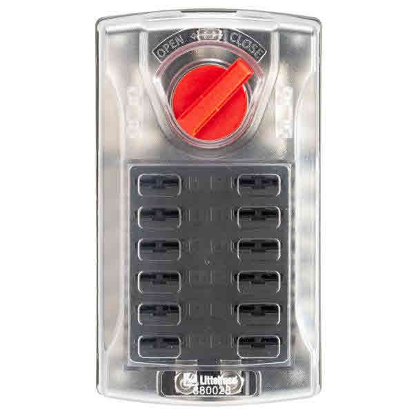 Littelfuse Sicherungsblock ST ATO Series mit Erdungsschiene für 12 Sicherungen