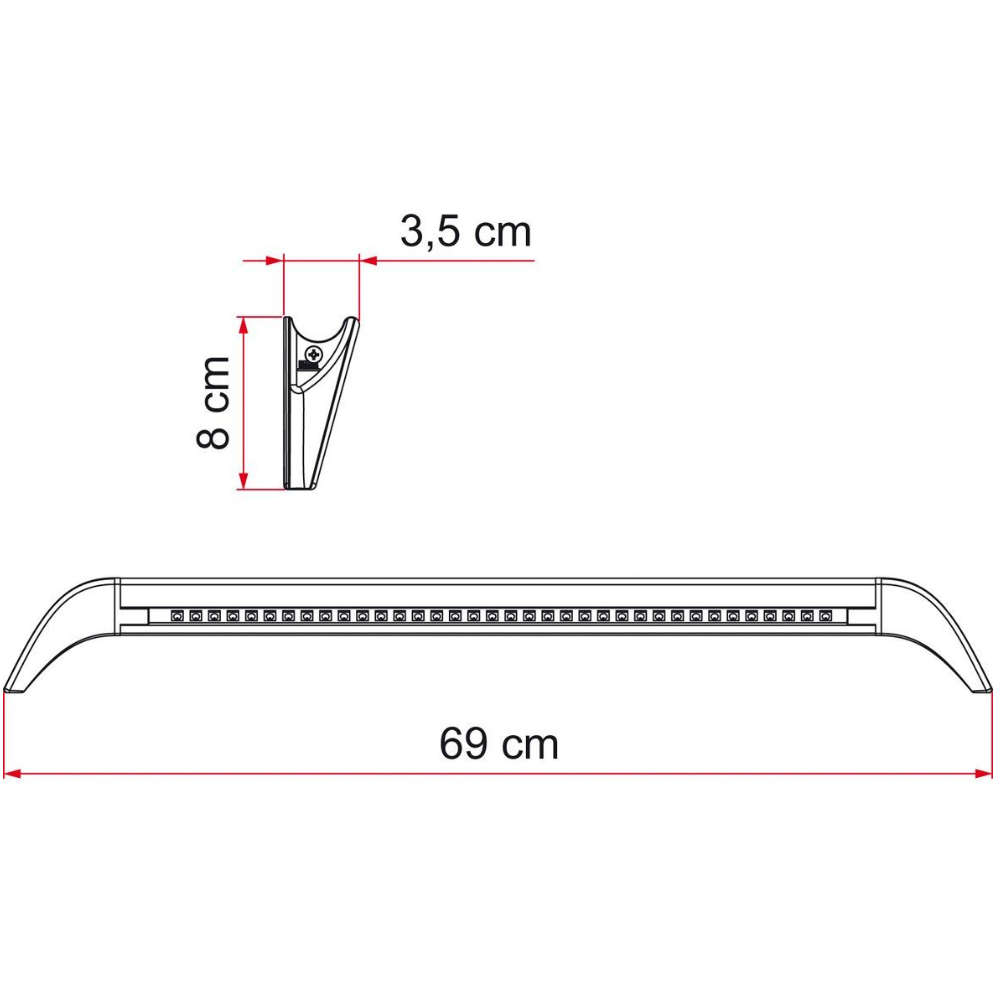 Fiamma Türbeleuchtung mit Regenrinne LED Awning Light Gutter
