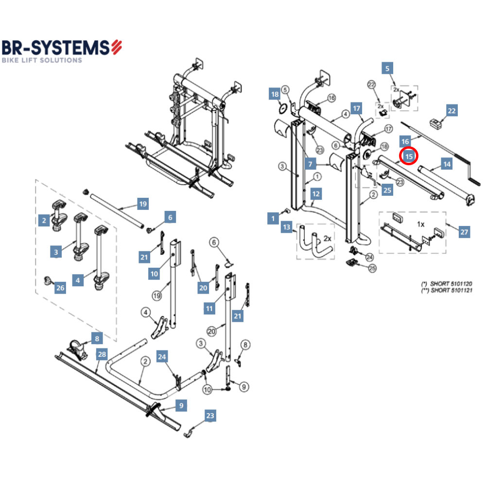 BR-Systems Motoraufnahme für Bike Lift