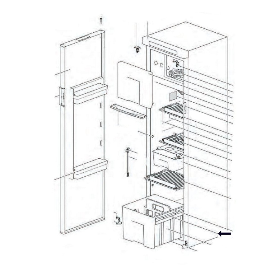 Thetford Führung Gemüsefach für Kühlschrank N3142/N4142 (Nr. 691122)