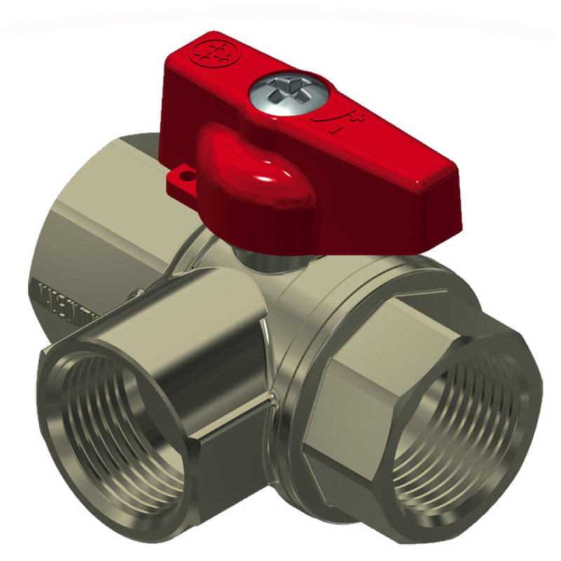 3 Wege Aluminium-Absperrhahn