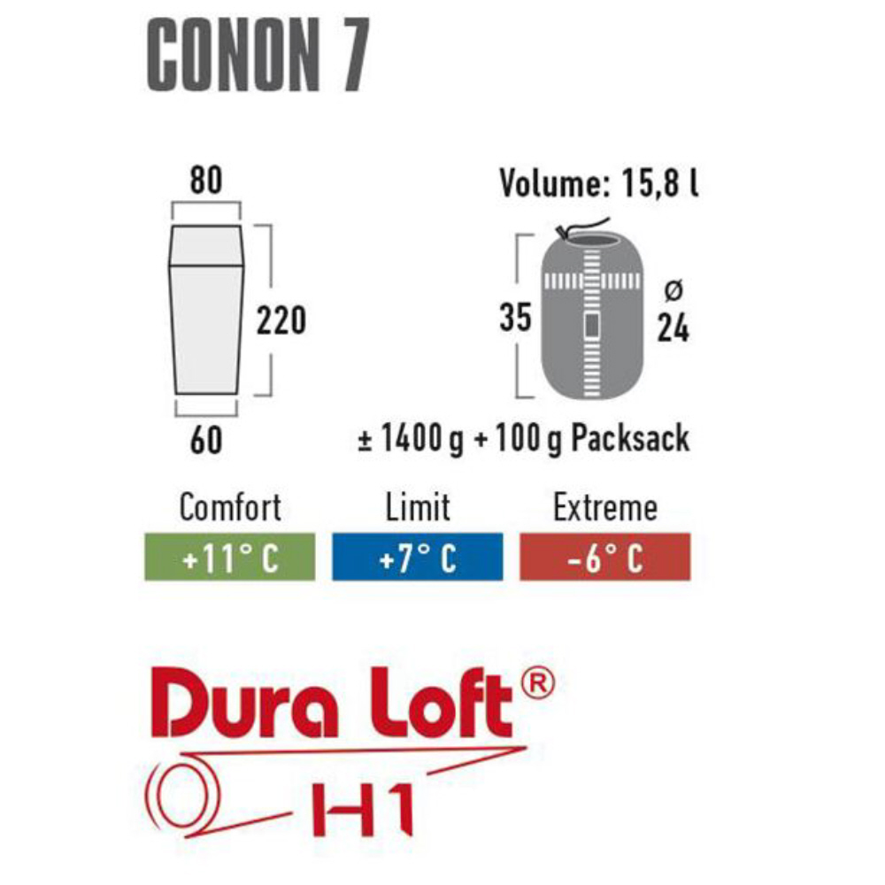 High Peak Deckenschlafsack Conon 7 220 x 80 cm