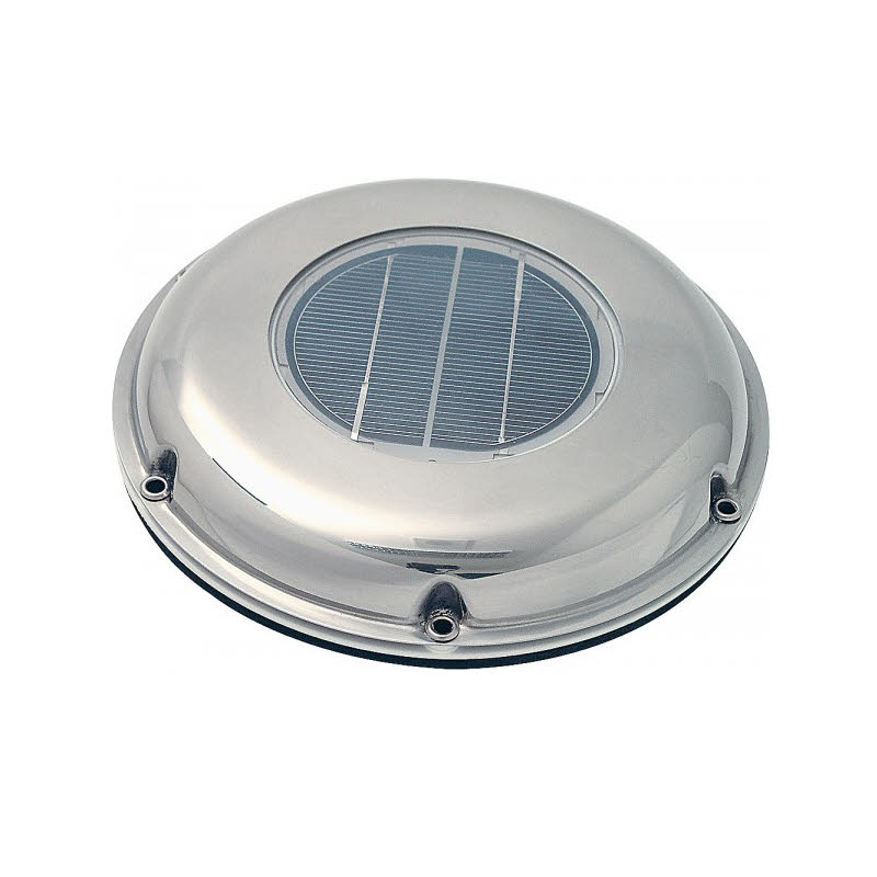 Lilie Solar Ventilator verchromt extra flach