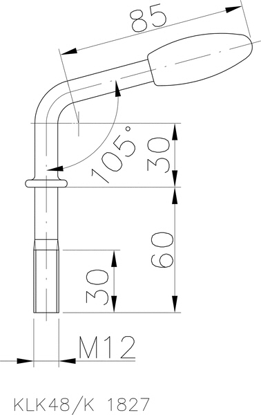 Winterhoff Knebel für Klemmschelle M 12 x 30 mm