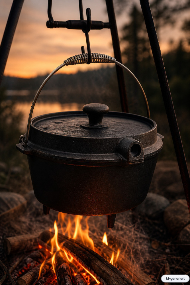Gussknig Eingebrannter Dutch Oven 2