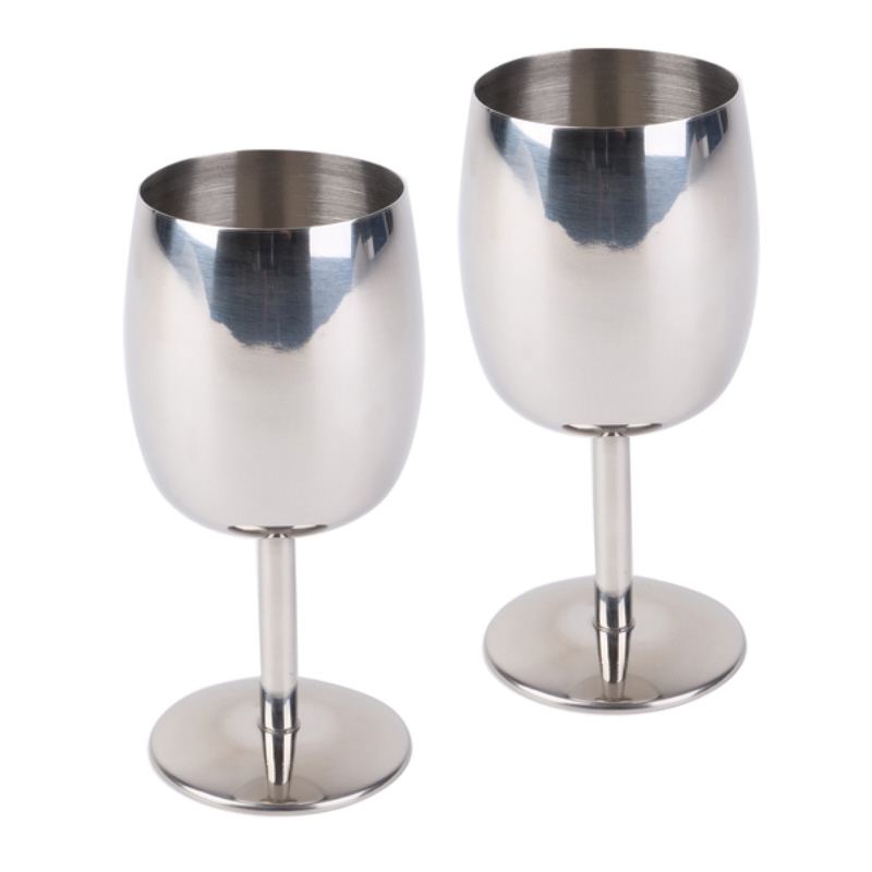 Camp4 Edelstahl-Weinkelch 230 ml, 2er-Set
